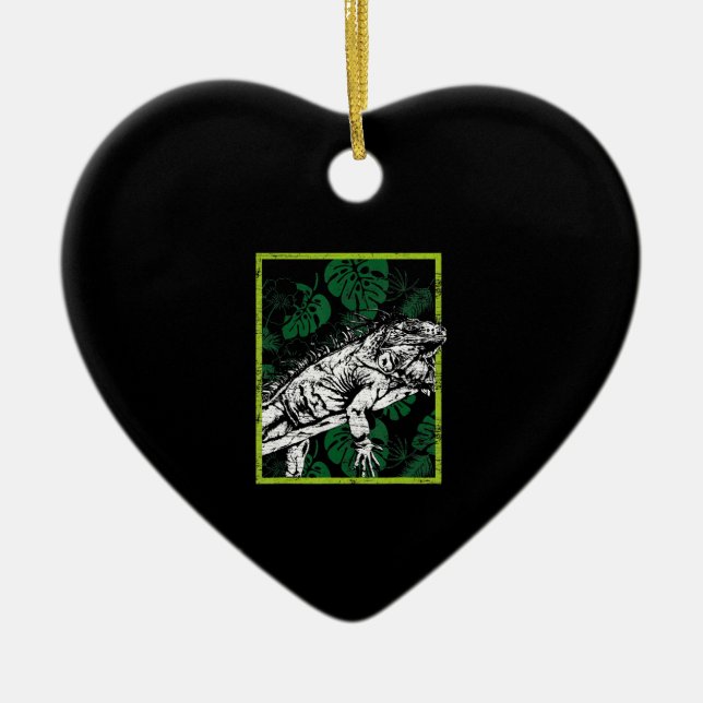 Ornamento De Cerâmica Funny Iguana Lovers Gift (Frente)
