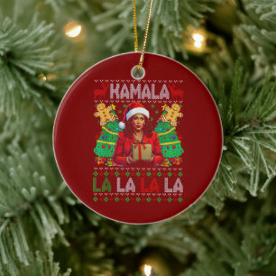 Ornamento De Cerâmica Funny Kamala Harris 2024 Natal Mulheres Xmas