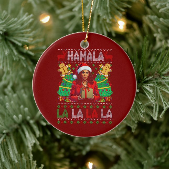 Ornamento De Cerâmica Funny Kamala Harris 2024 Natal Mulheres Xmas (Árvore)