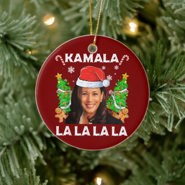 Ornamento De Cerâmica Funny Kamala Harris 2024 Natal Ugly Gift Xmas (Árvore)