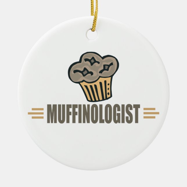 Ornamento De Cerâmica Funny Muffin (Frente)