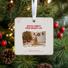 Ornamento De Cerâmica Funny Pet Dog Picture Christmas Holiday