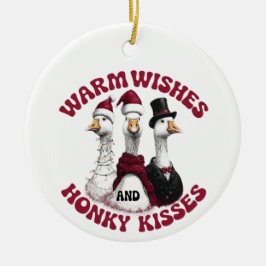 Ornamento De Cerâmica Funny Silly Goose Christmas Ornament