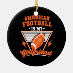 Ornamento De Cerâmica Futebol Americano é meu Namorada
