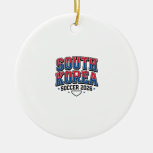 Ornamento De Cerâmica Futebol da Coreia do Sul 2026 Futebol Bold País Ti
