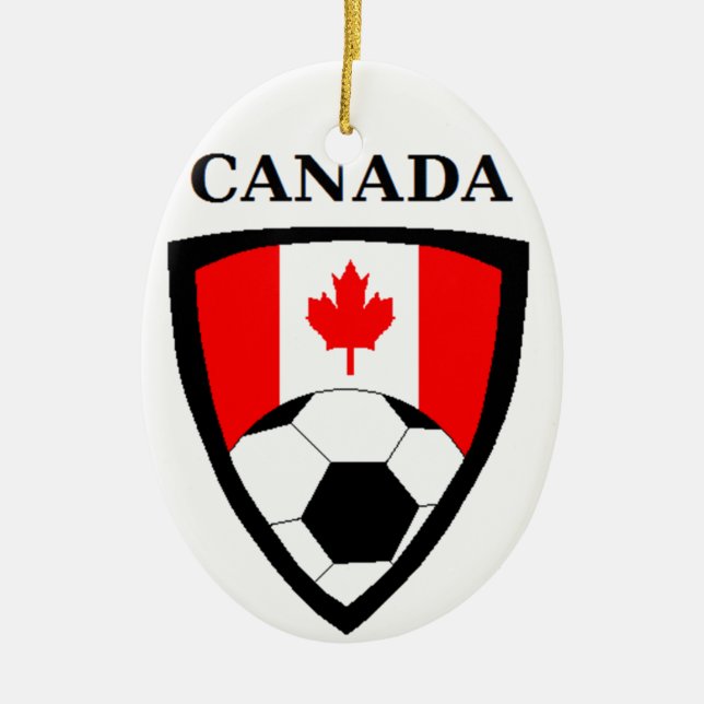 Ornamento De Cerâmica Futebol de Canadá (Frente)