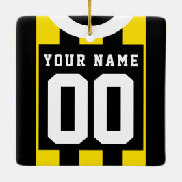 Ornamento De Cerâmica Futebol de Rugby Jersey Nome Número Modelo