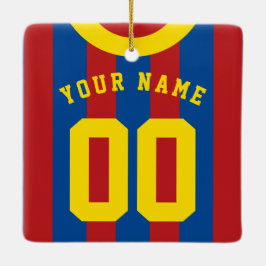Ornamento De Cerâmica Futebol de Rugby Jersey Nome Número Modelo
