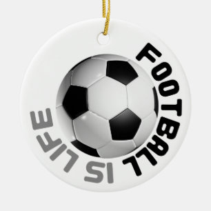 Ornamento De Cerâmica Futebol é vida