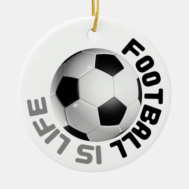Ornamento De Cerâmica Futebol é vida (Frente)