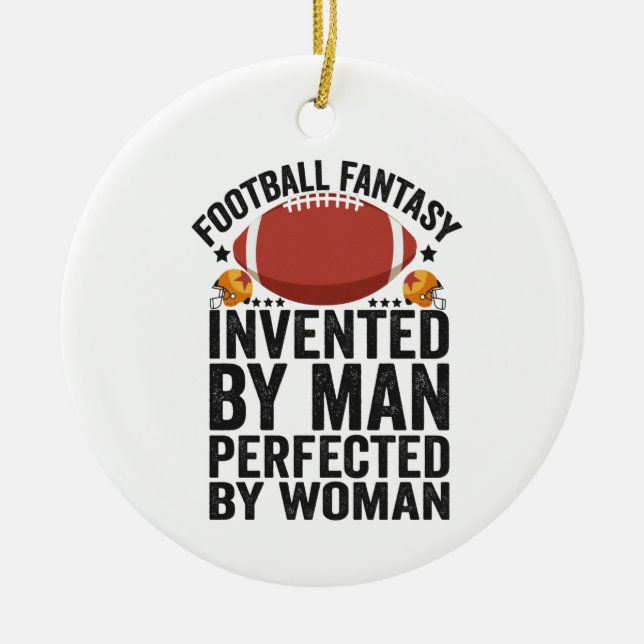 Ornamento De Cerâmica Futebol Fantástico, Inventado Por Homens Perfeitos (Frente)