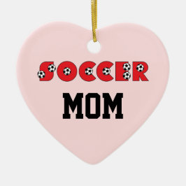 Ornamento De Cerâmica Futebol no vermelho