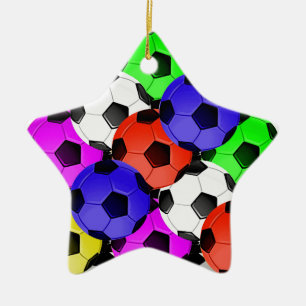 Ornamento De Cerâmica Futebol ou futebol americano multicolor
