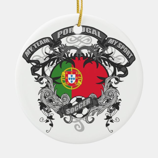 Ornamento De Cerâmica Futebol Portugal (Frente)