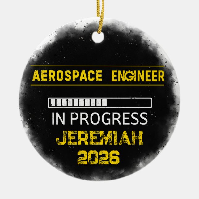 Ornamento De Cerâmica Future Aerospace Engineer Ceramic Ornament (Frente)