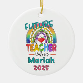 Ornamento De Cerâmica Future Teacher Christmas Ornament