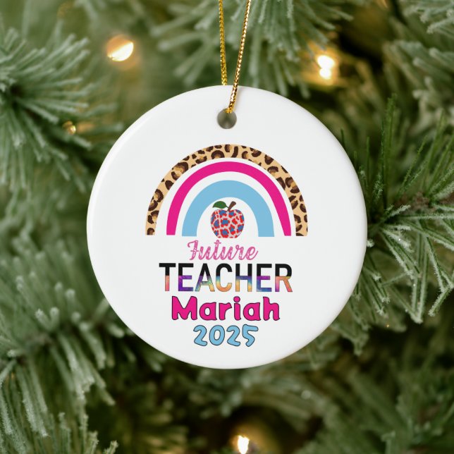 Ornamento De Cerâmica Future Teacher Christmas Ornament (Árvore)