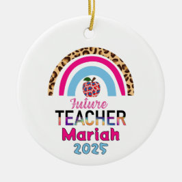 Ornamento De Cerâmica Future Teacher Christmas Ornament