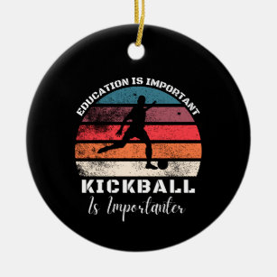 Ornamento De Cerâmica Futuro Kickball Lover e jogadores mãe pai Kickball