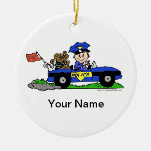 Ornamento De Cerâmica Futuro Oficial de Polícia - Homem