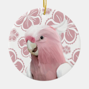 Ornamento De Cerâmica Galah Cockatoo rosa