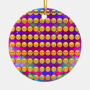 Ornamento De Cerâmica Galáxia Emojis