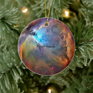 Ornamento De Cerâmica Galáxia Espacial da Nebulosa Orion