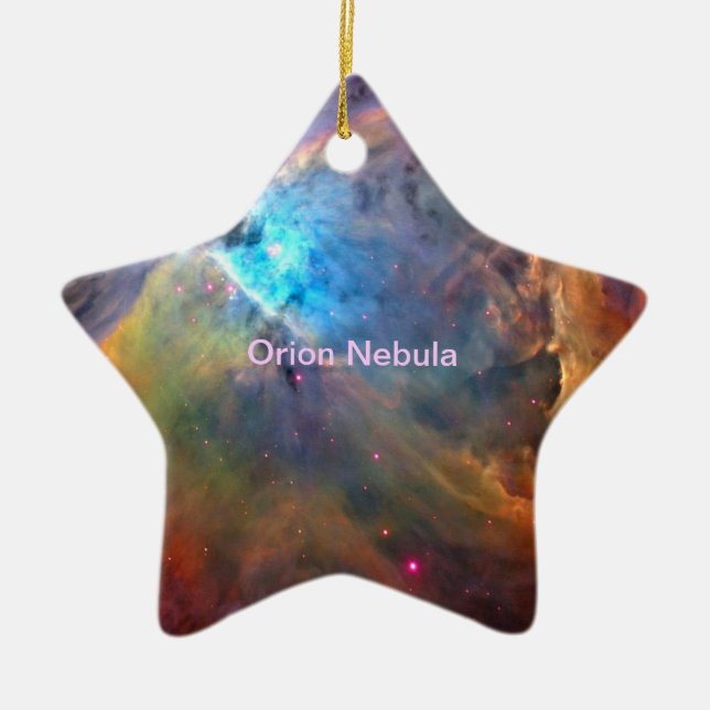 Ornamento De Cerâmica Galáxia Espacial Orion Nebula (Frente)