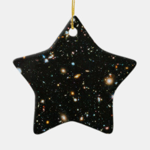 Ornamento De Cerâmica Galáxias do Campo Ultra Profundo do Hubble da NASA