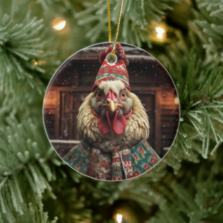 Ornamento De Cerâmica Galinha-fazenda, Presente de Pet-Lover Kawaii Cute