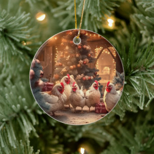 Ornamento De Cerâmica Galinha-fazenda, Presente de Pet-Lover Kawaii Cute