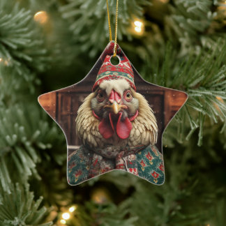 Ornamento De Cerâmica Galinha-fazenda, Presente de Pet-Lover Kawaii Cute