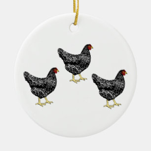 Ornamento De Cerâmica Galinhas Poedeiras Do Patrimônio Rochoso De Plymo