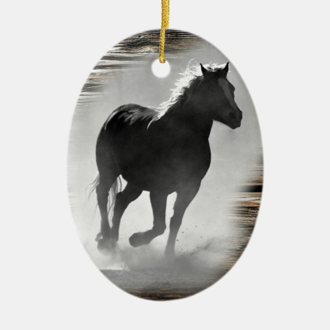 Ornamento De Cerâmica Galloping Horse (Frente)