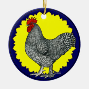Ornamento De Cerâmica Galo Malino