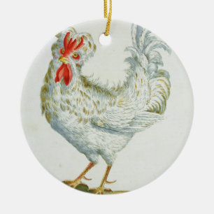 Ornamento De Cerâmica Galo novo Encaracolado-De cabelo, c.1767-76 (en