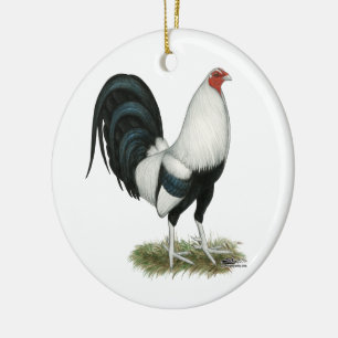Ornamento De Cerâmica Gamecock prateado