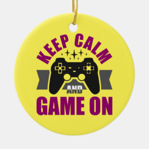 Ornamento De Cerâmica Gamer Gift Mantém Jogos Calmos
