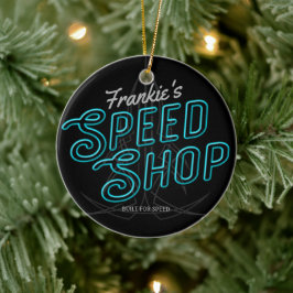 Ornamento De Cerâmica Garagem Personalizada de Compro de Velocidade Neon