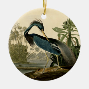 Ornamento De Cerâmica Garça-real de Audubon Louisiana