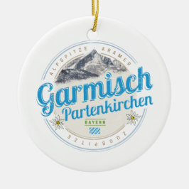 Ornamento De Cerâmica Garmisch Partenkirchen Bavaria Vintage Alps