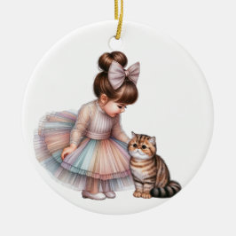 ORNAMENTO DE CERÂMICA GAROTA ADORÁVEL COM A COZINHA