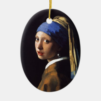 Ornamento De Cerâmica Garota com um brinco de pérola, de Vermeer