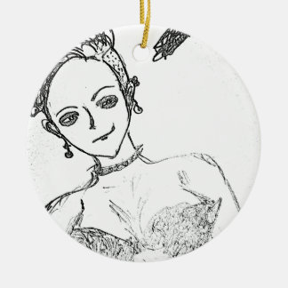 Ornamento De Cerâmica garota punk