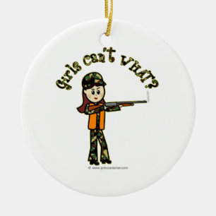 Ornamento De Cerâmica Garotas leves caçando