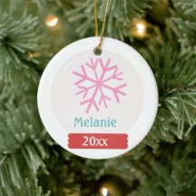 Garrafa de Neve de Natal e Nome de Floco de Neve