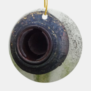 Ornamento De Cerâmica gás de caminhão verde e branco