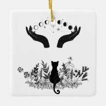 Gato de Vintage Celestial Moon Phases