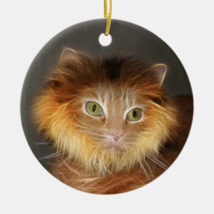 Ornamento De Cerâmica Gato do leão