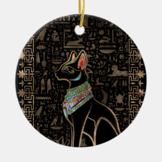 Ornamento De Cerâmica Gato Egípcio - Bastet
